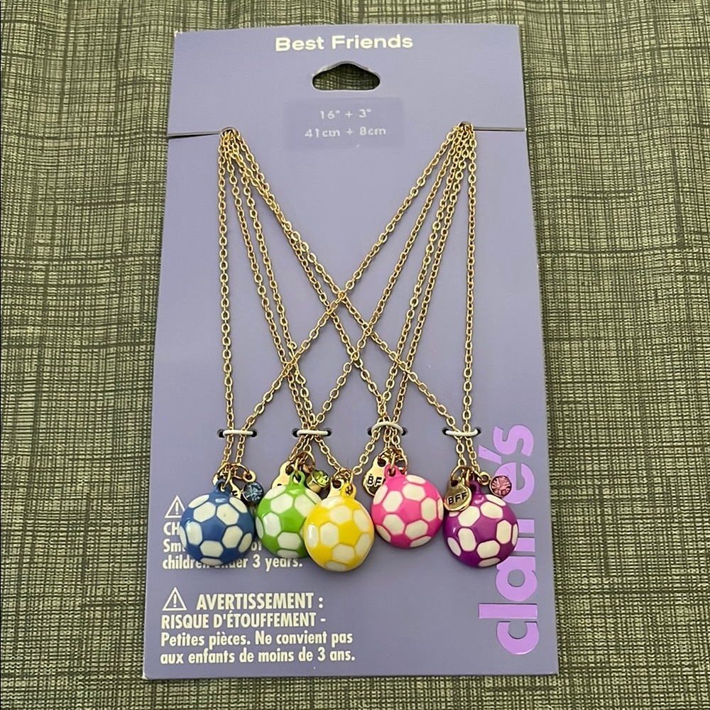 Claire's Best Friends Soccer Ball Necklaces Set